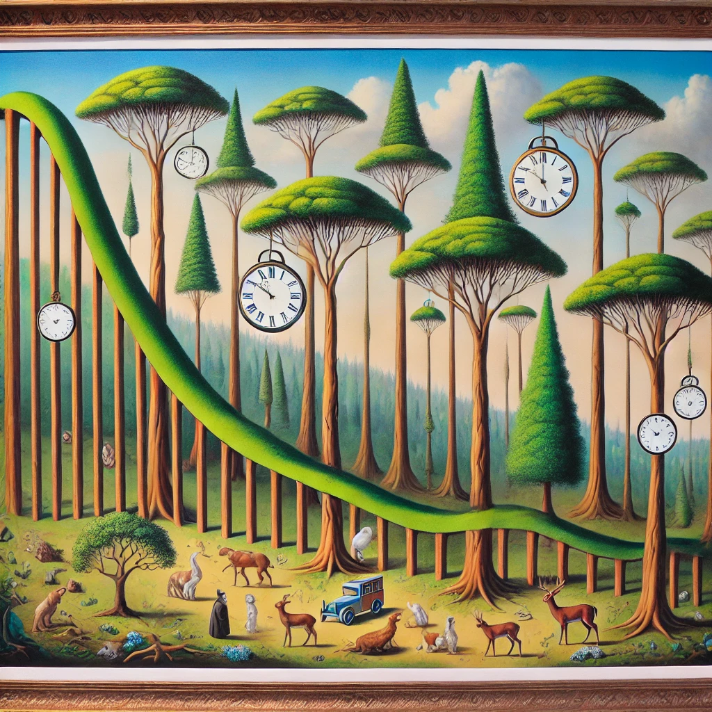 A random forest, á la Salvador Dalí.